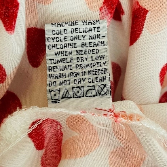 Velvet Heart | Elisa Heart Print Shirt Button Front V Neck Roll Tab Sleeves - Picture 8 of 8